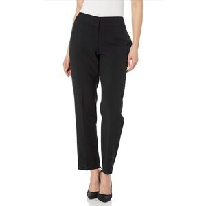 Le Suit Black Dress Pants Career Office Straight Leg Trousers 22W‎